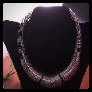 Silver tone spring necklace!